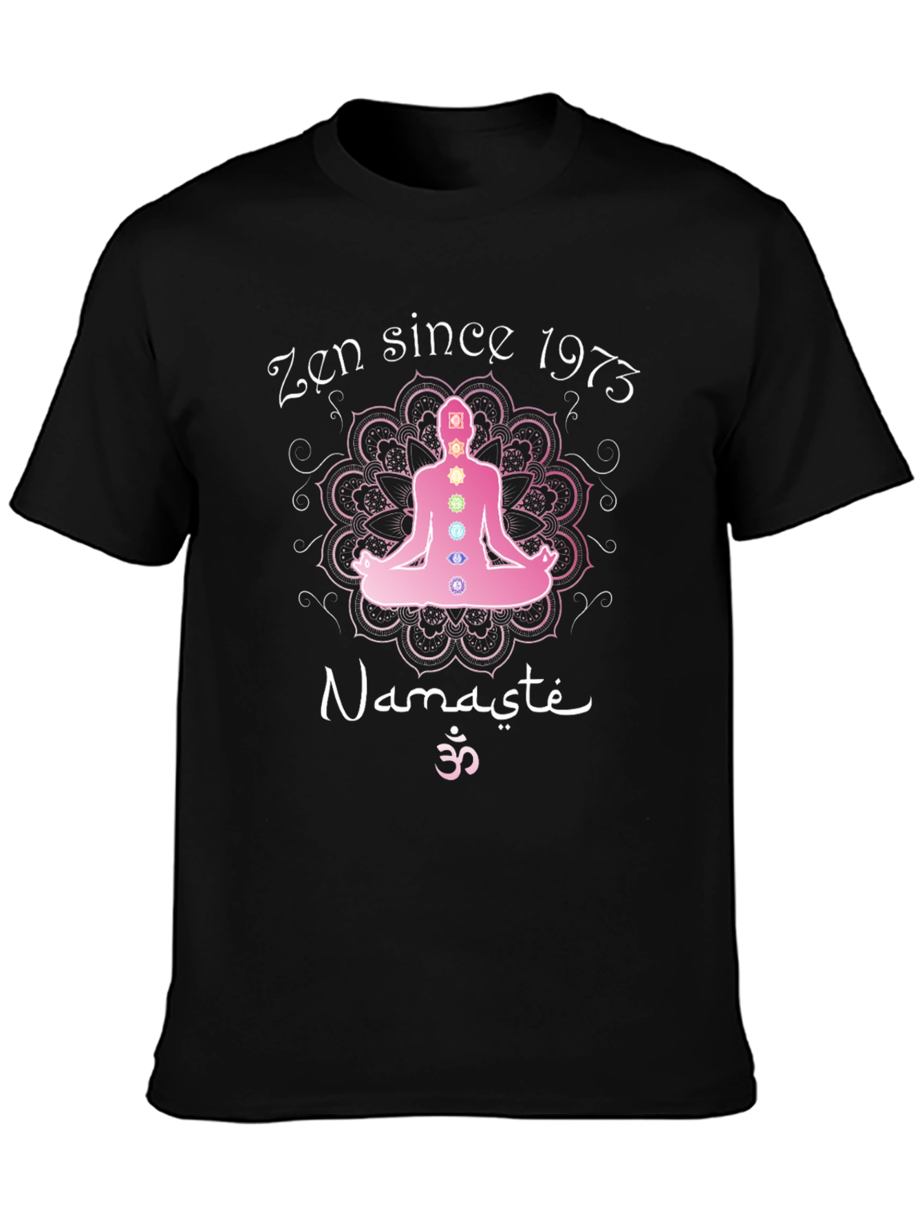 Zen Since 1973 Yoga Chakra Graphic T-Shirt