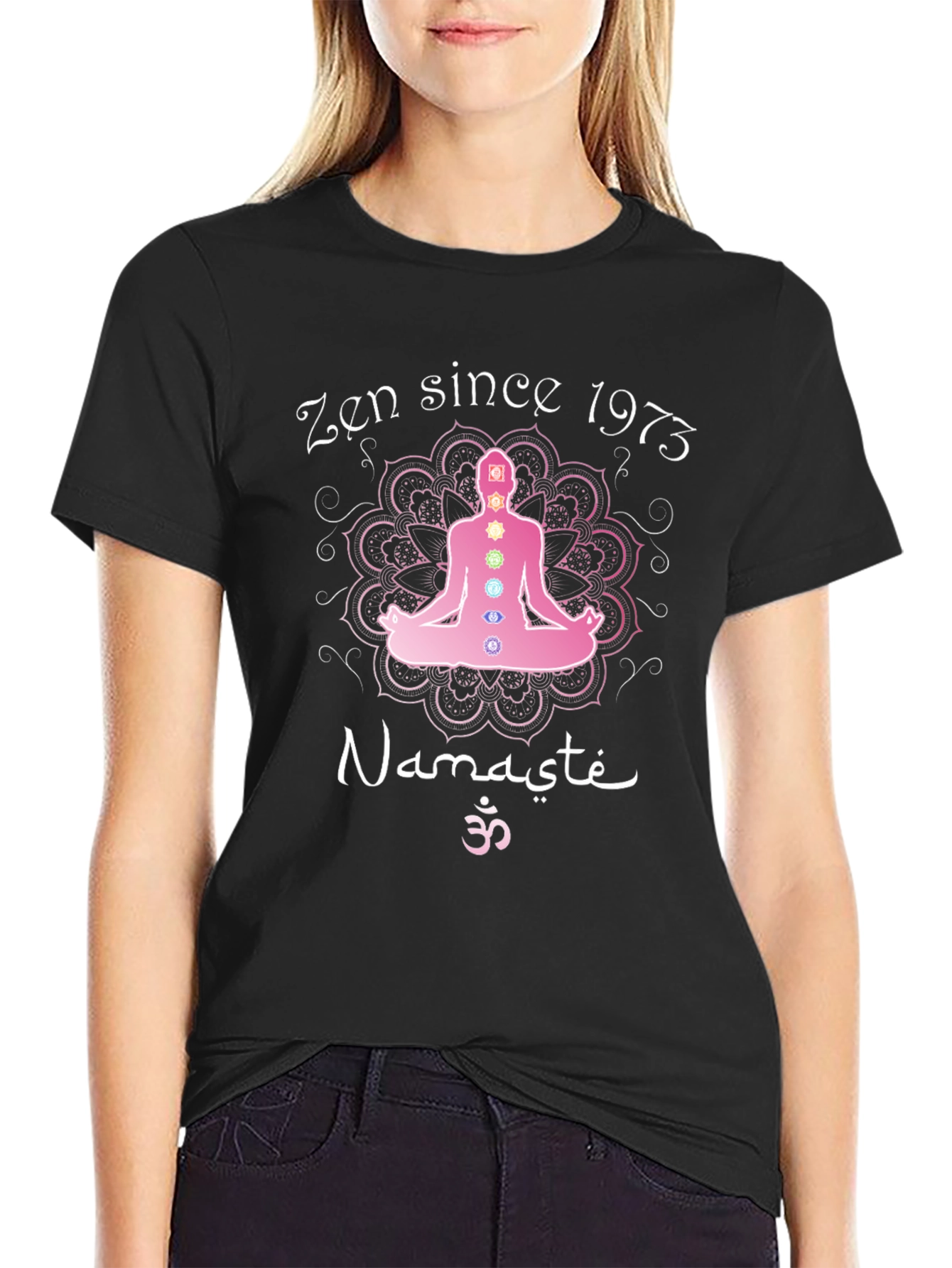 Zen Since 1973 Yoga Chakra Graphic T-Shirt