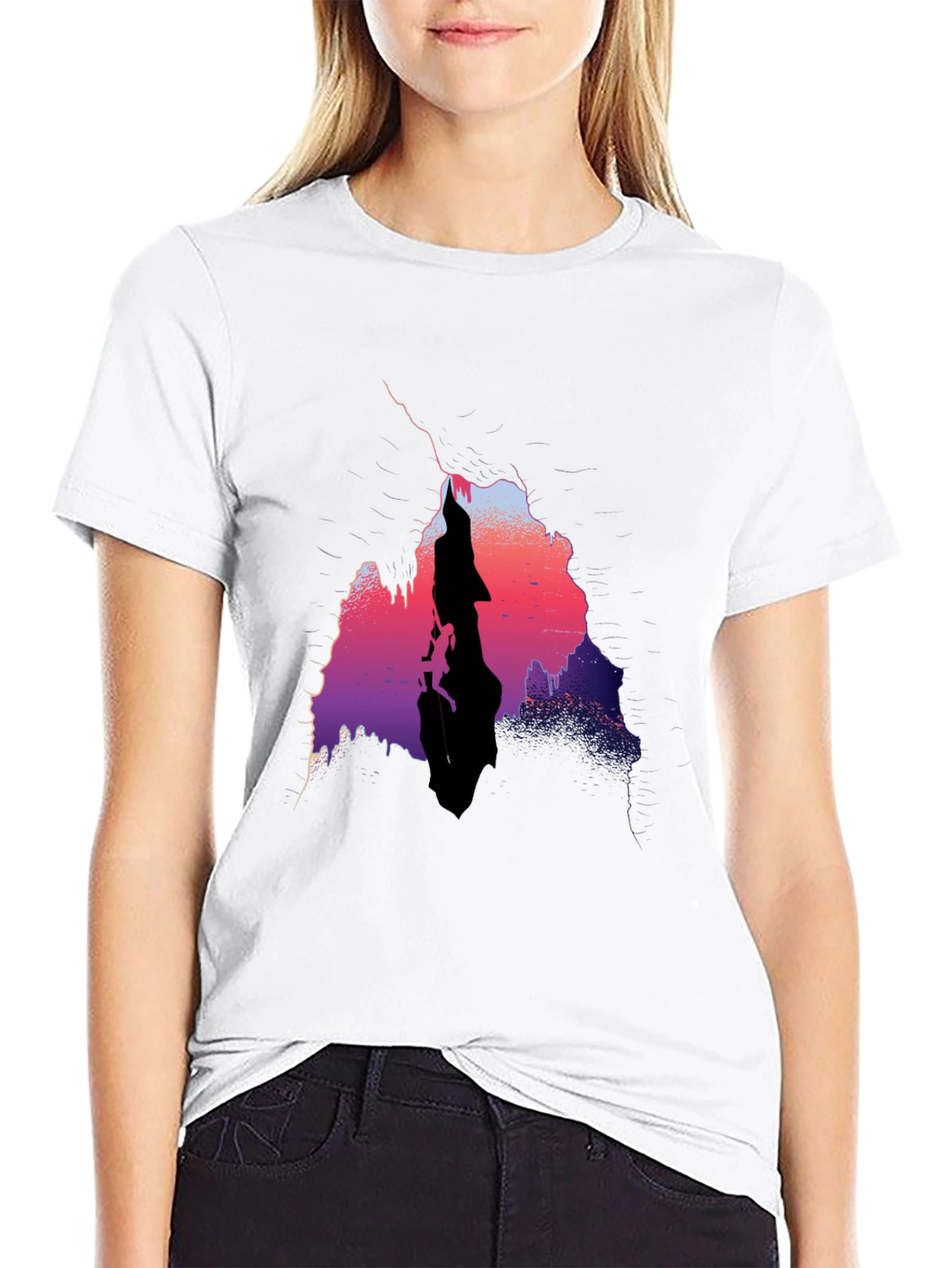 Abstract Rock Climbing Graphic T-Shirt