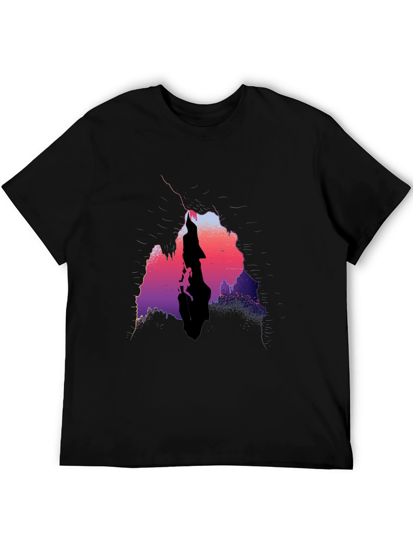 Abstract Rock Climbing Graphic T-Shirt