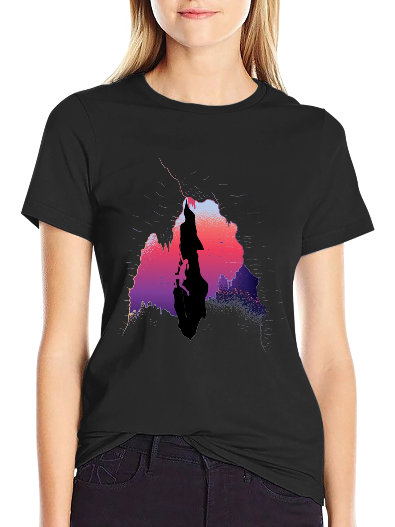 Abstract Rock Climbing Graphic T-Shirt
