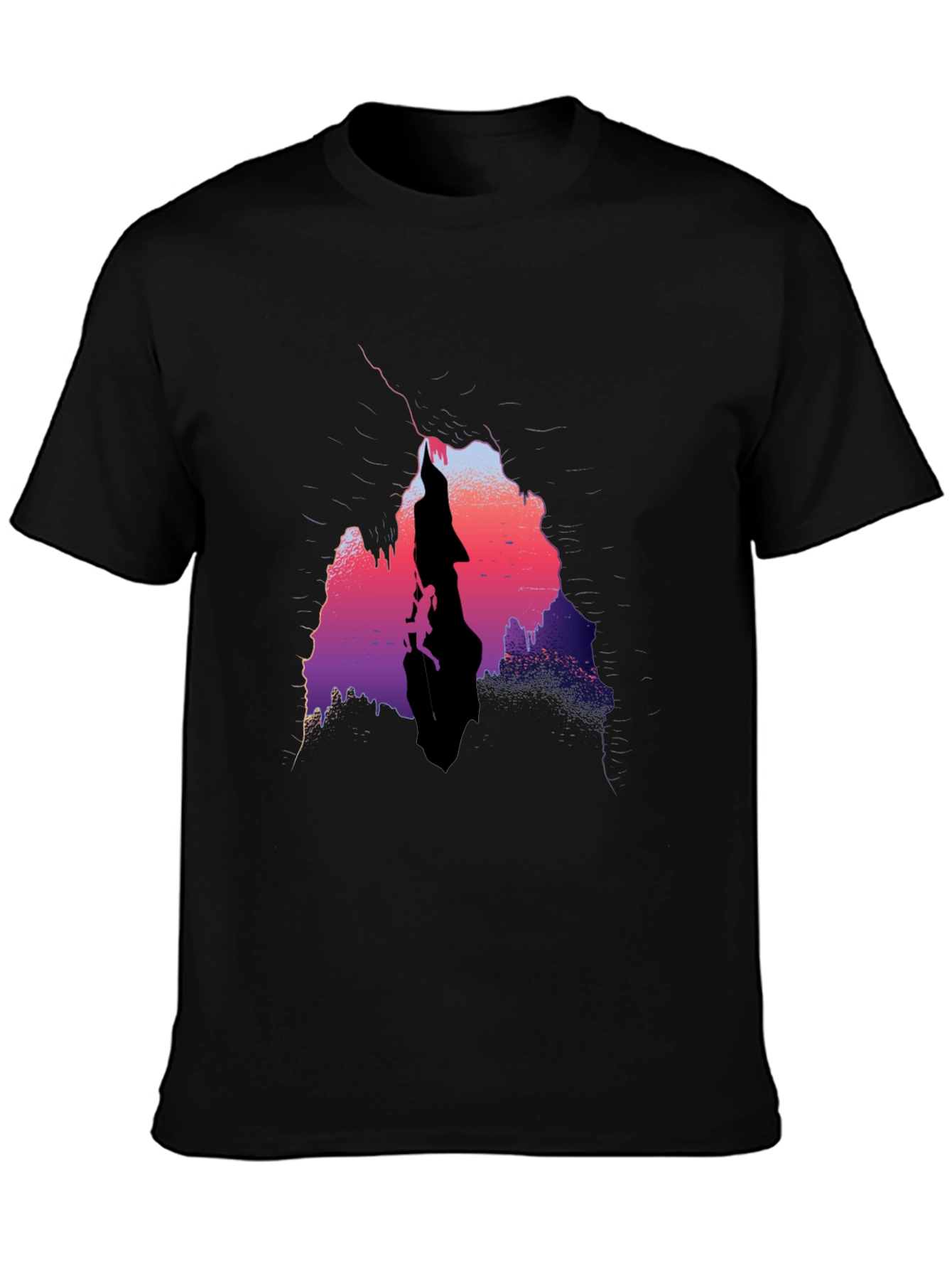 Abstract Rock Climbing Graphic T-Shirt