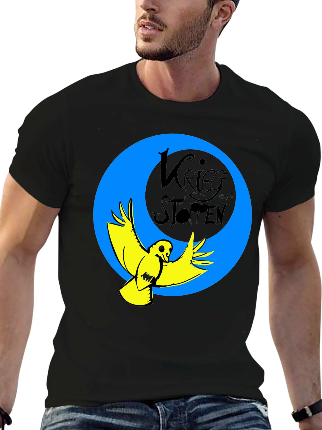 Krieg Stotten Bird Graphic Tee - Mens Black T-Shirt