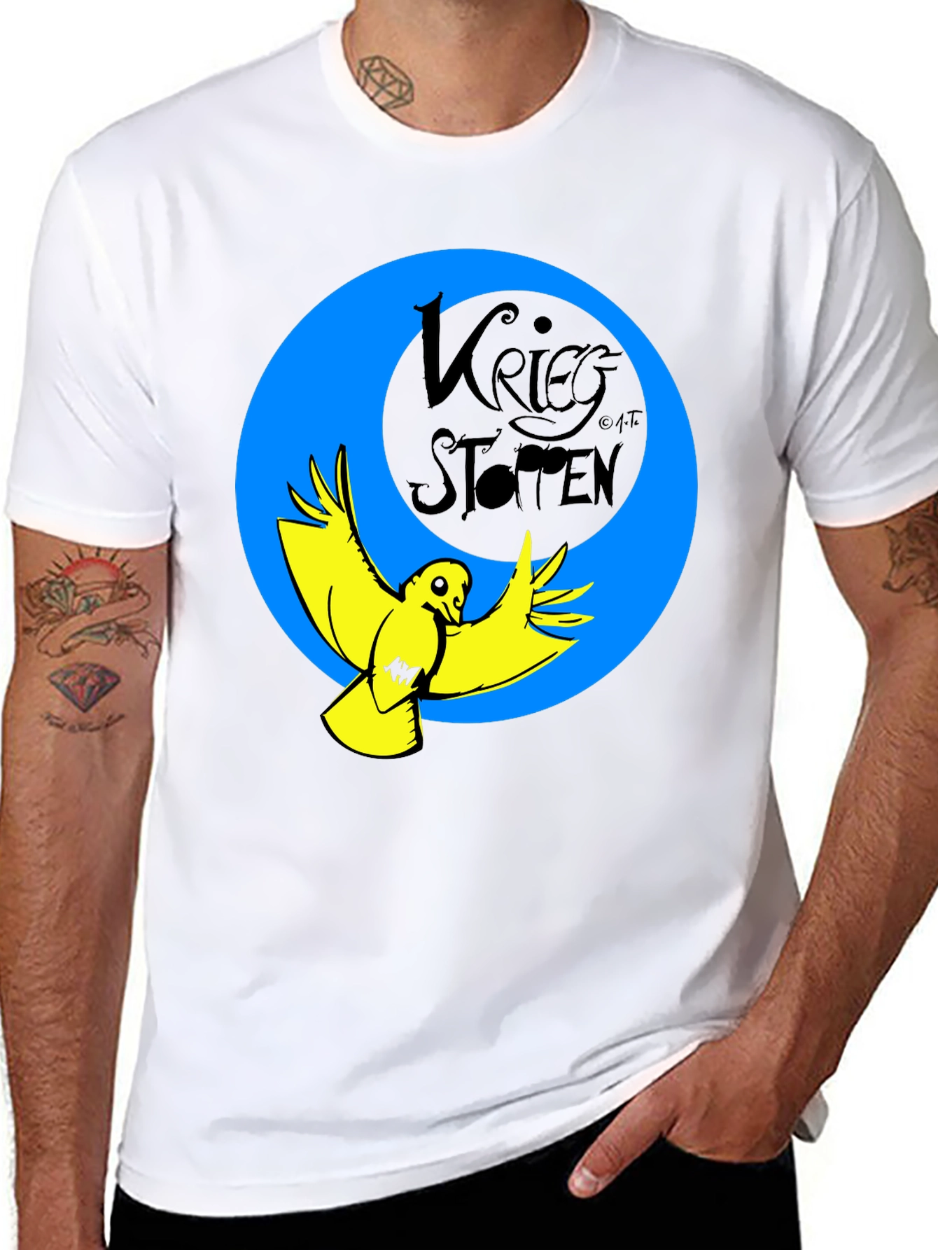 Krieg Stotten Bird Graphic Tee - Mens Black T-Shirt