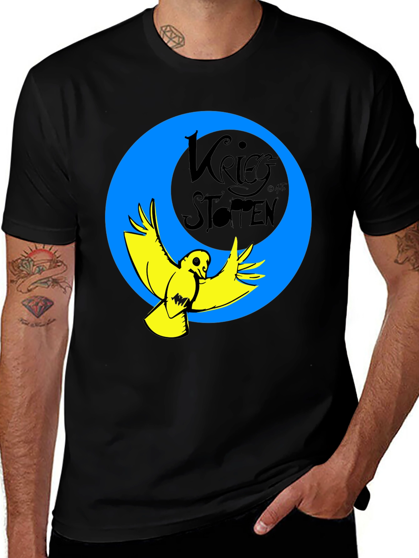 Krieg Stotten Bird Graphic Tee - Mens Black T-Shirt