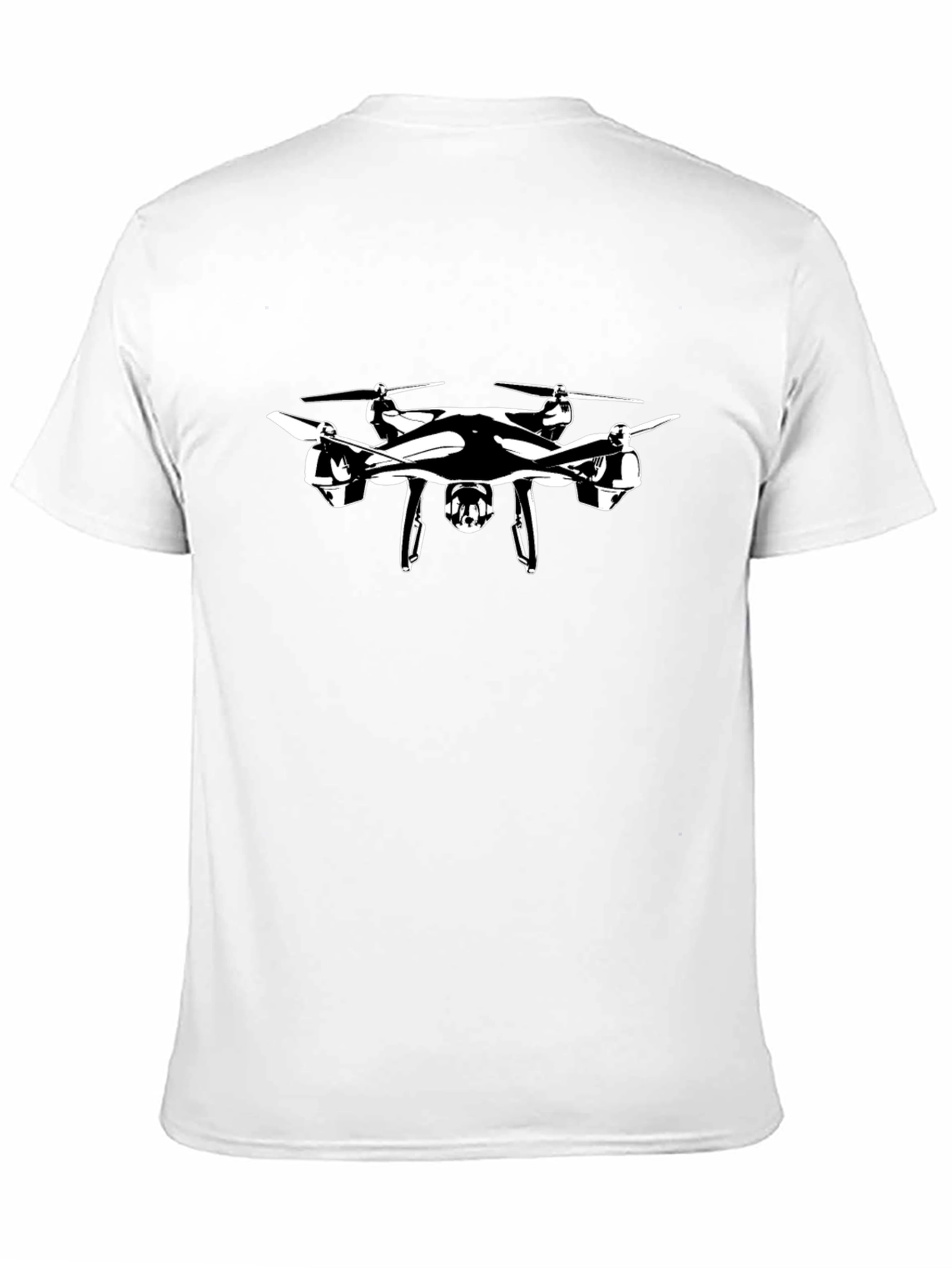 Drone Graphic T-Shirt - Black Cotton Tee