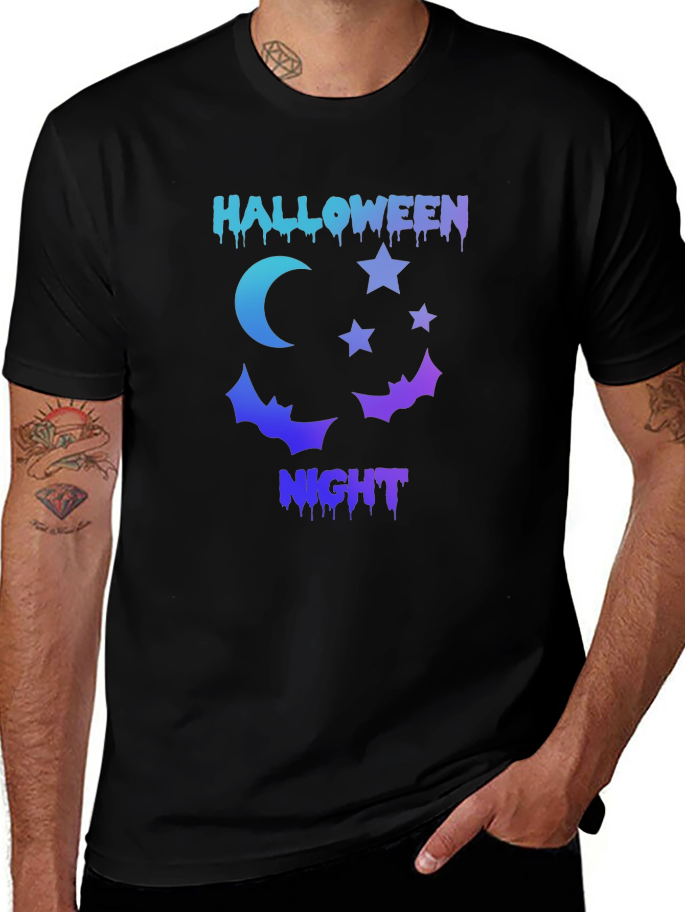 Halloween Night Graphic Tee - Spooky Season Shirt