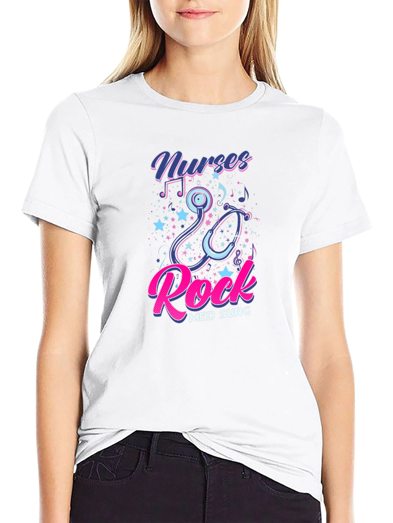 Nurses Rock T-Shirt Med Surg Nurse Gift