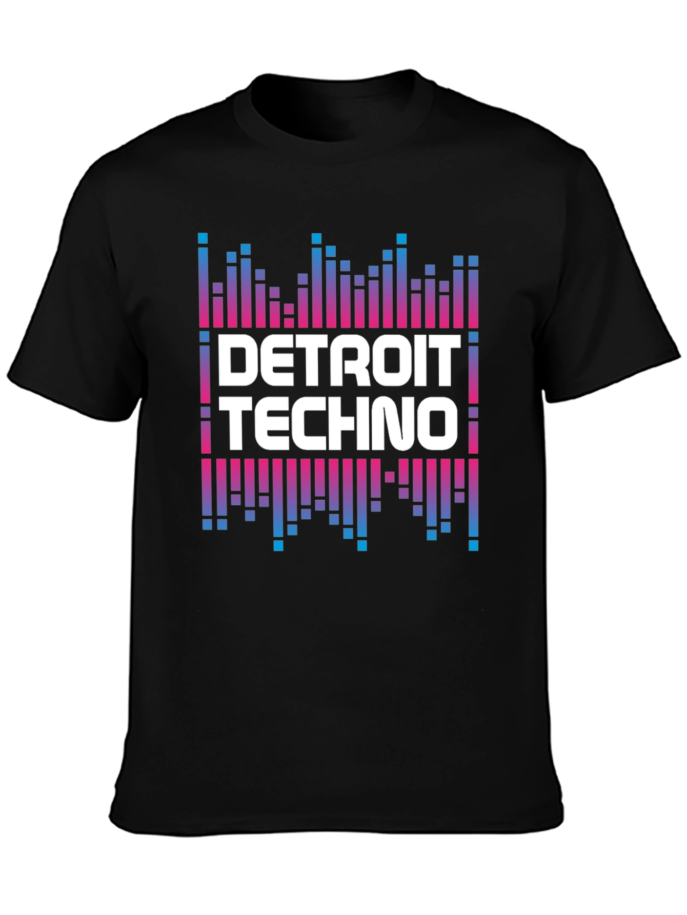 Detroit Techno Graphic Tee - Black Crew Neck