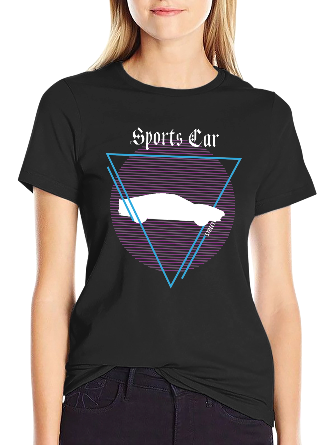 Sports Car Graphic Tee - Retro Style T-Shirt