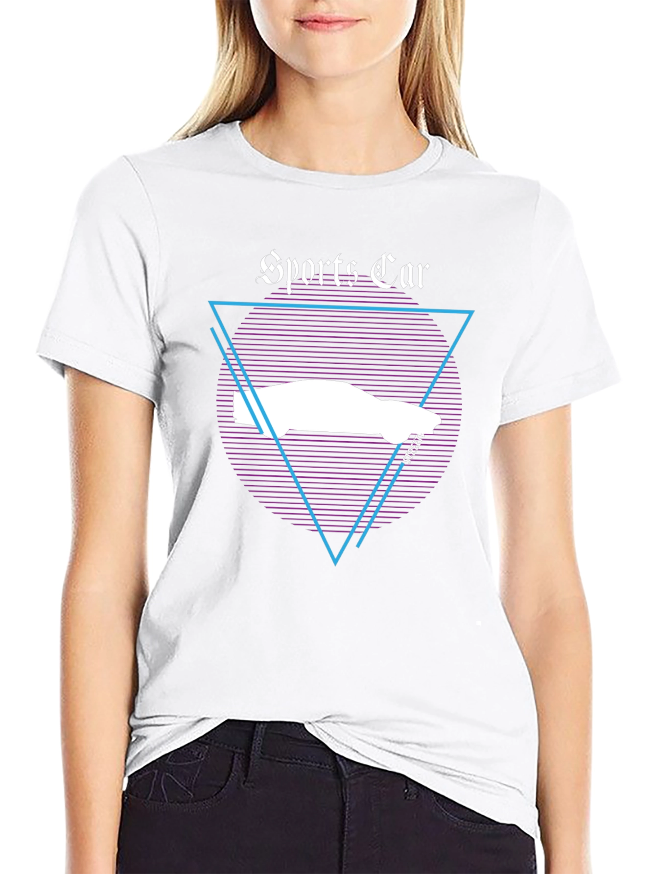 Sports Car Graphic Tee - Retro Style T-Shirt