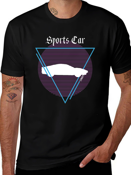 Sports Car Graphic Tee - Retro Style T-Shirt