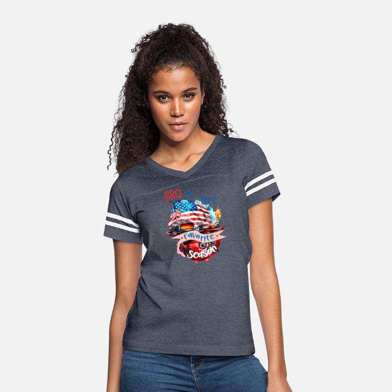 BBQ Season Patriotic Flag America USA T-Shirt