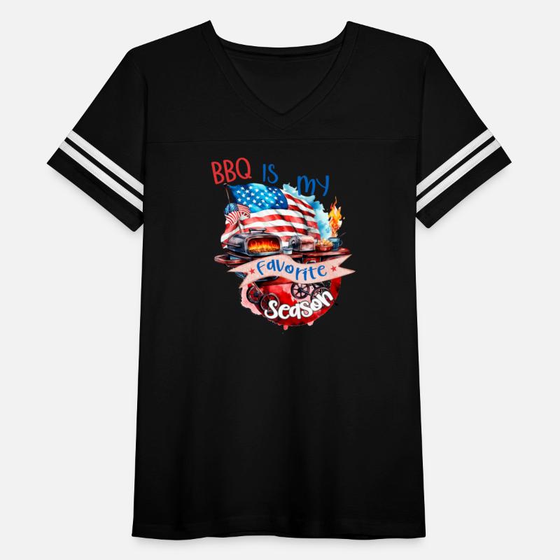BBQ Season Patriotic Flag America USA T-Shirt
