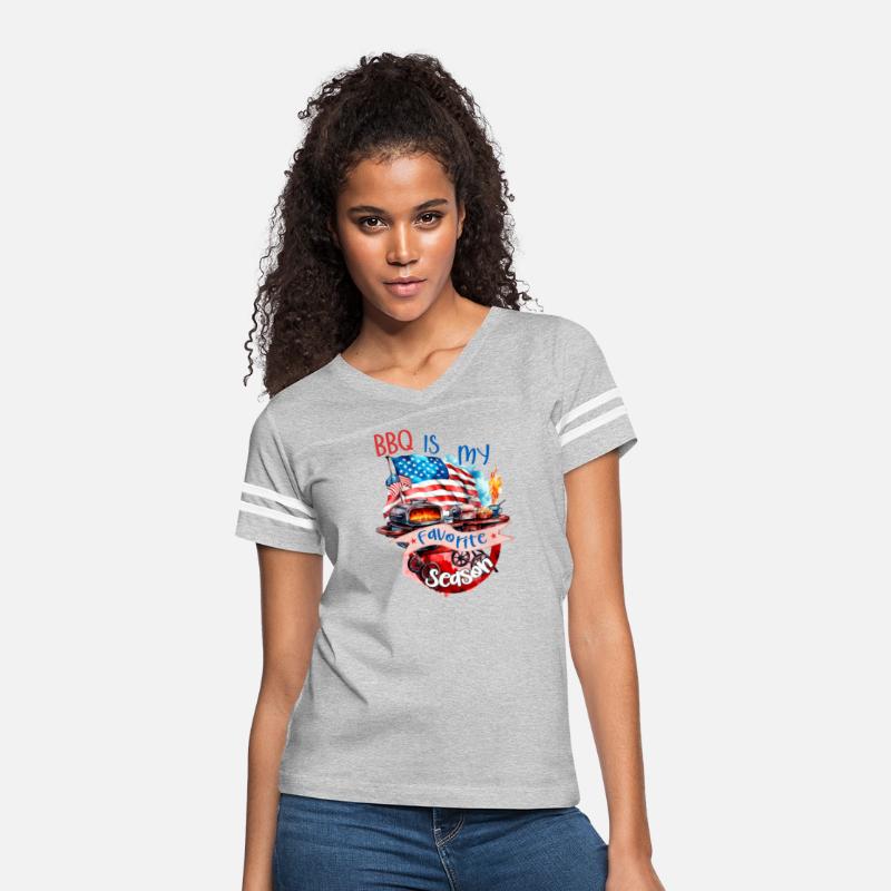 BBQ Season Patriotic Flag America USA T-Shirt
