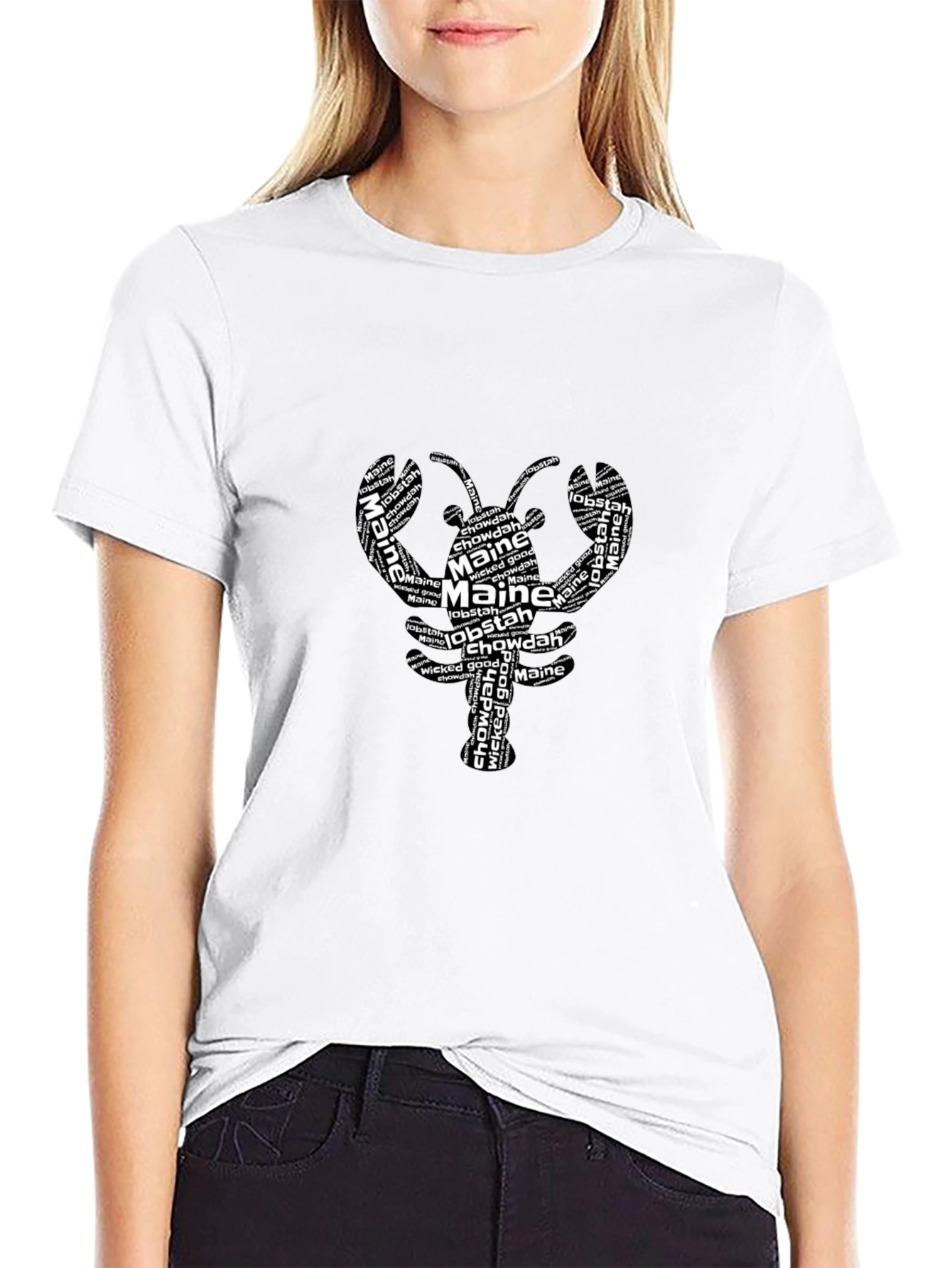 Maine Lobster Word Art T-Shirt