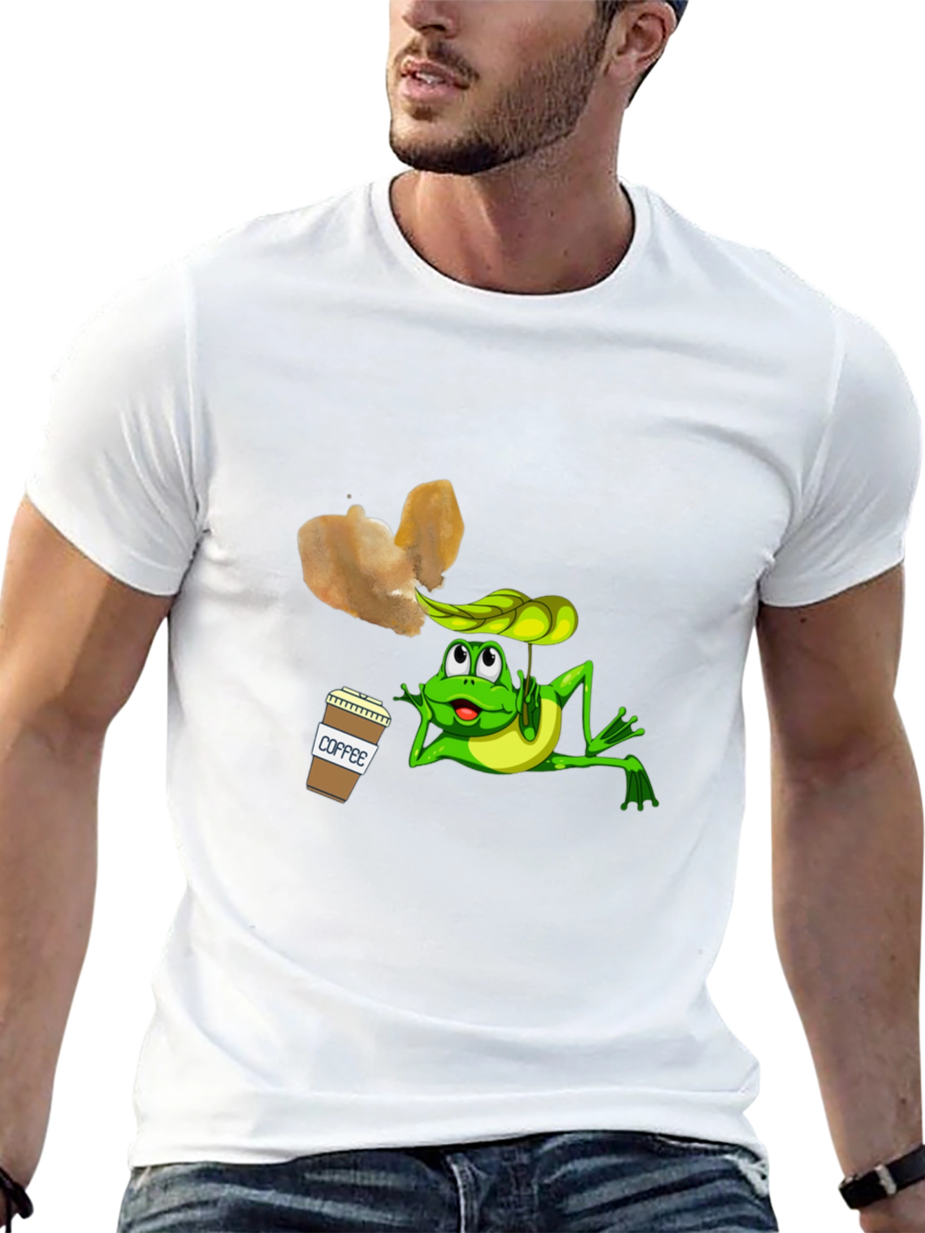 Frog Sipping Coffee T-Shirt