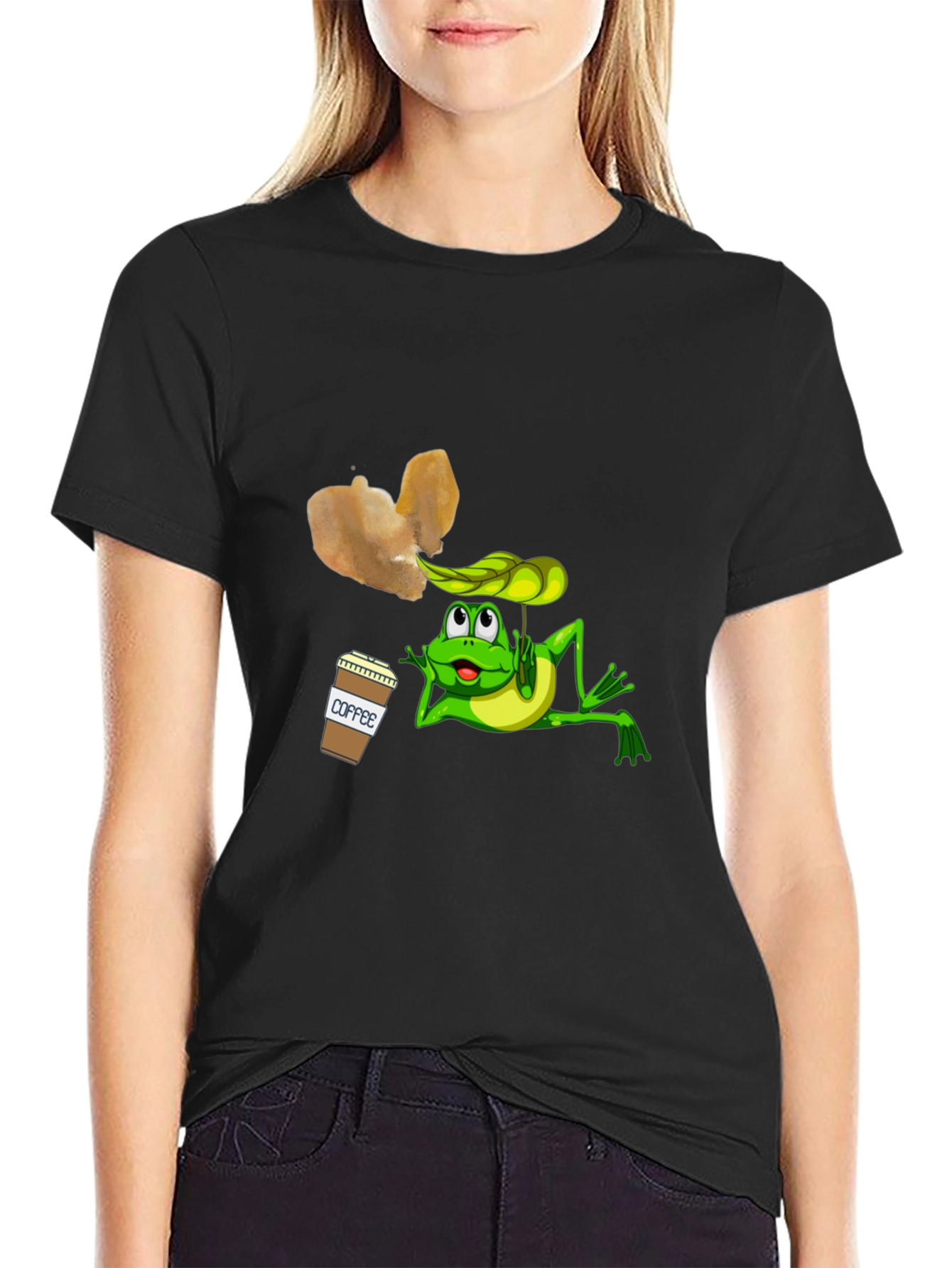 Frog Sipping Coffee T-Shirt