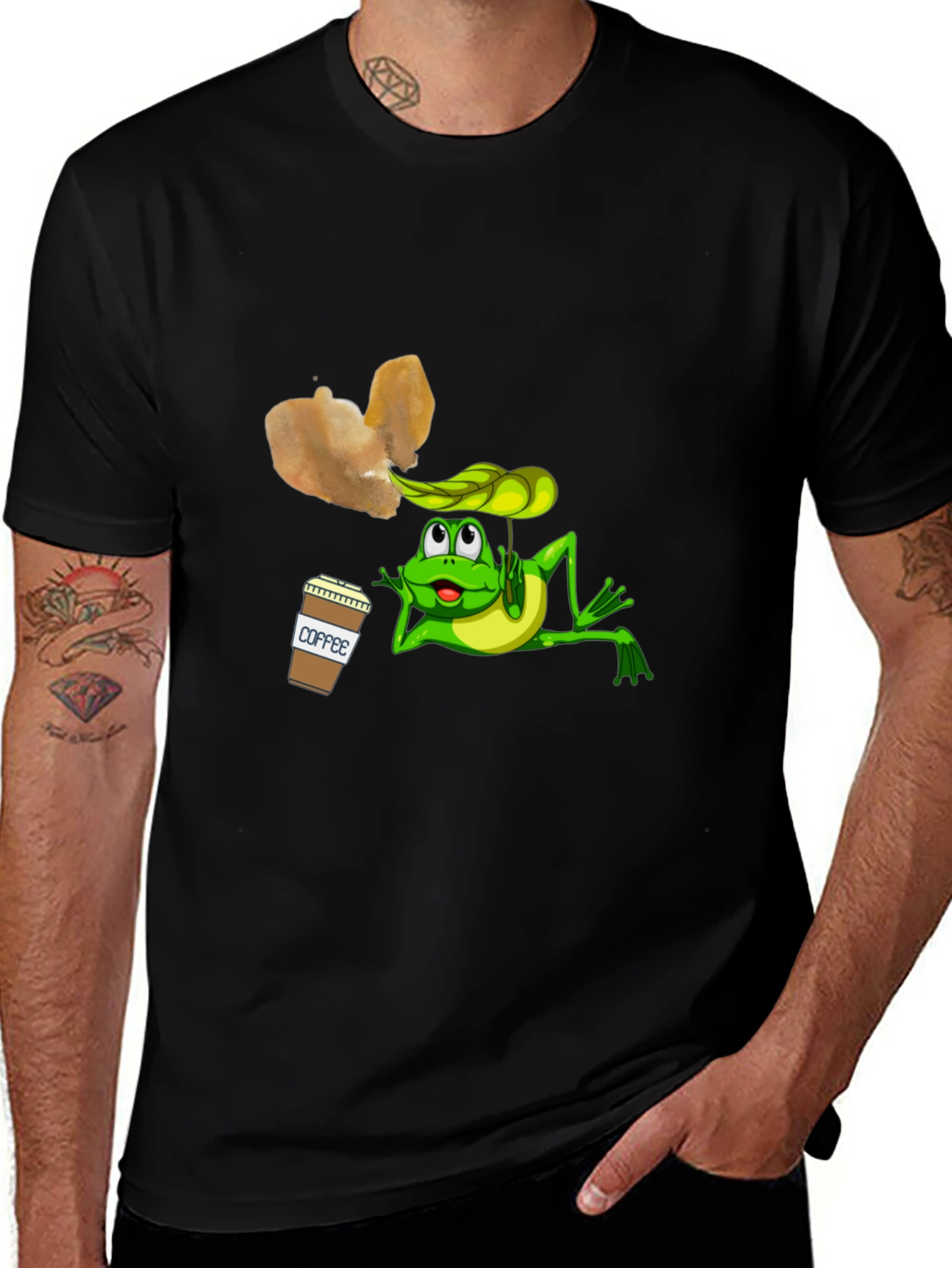 Frog Sipping Coffee T-Shirt