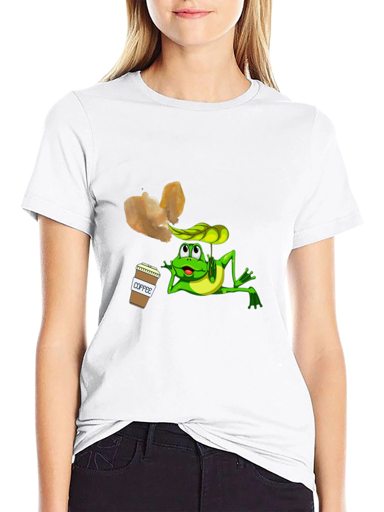 Frog Sipping Coffee T-Shirt