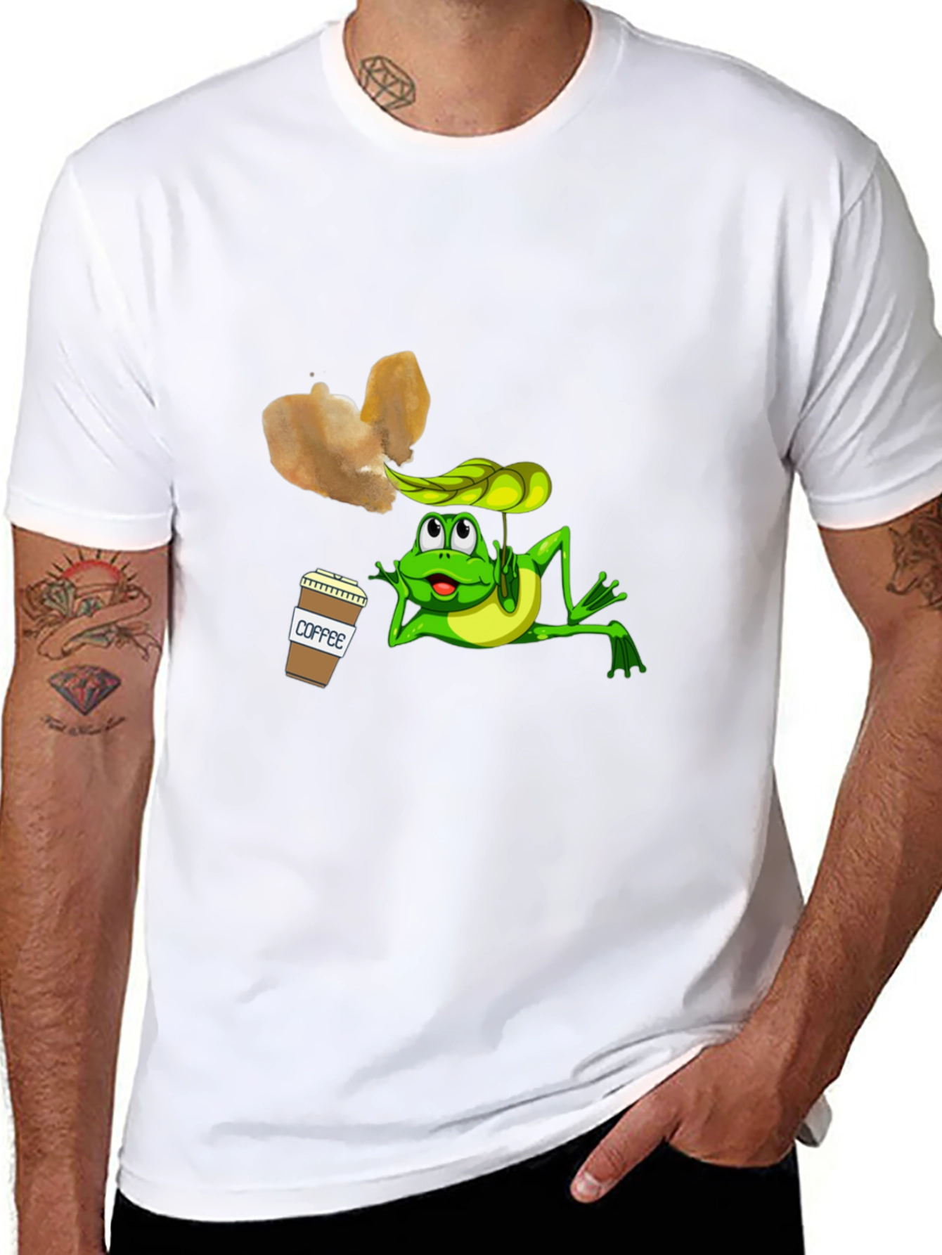 Frog Sipping Coffee T-Shirt