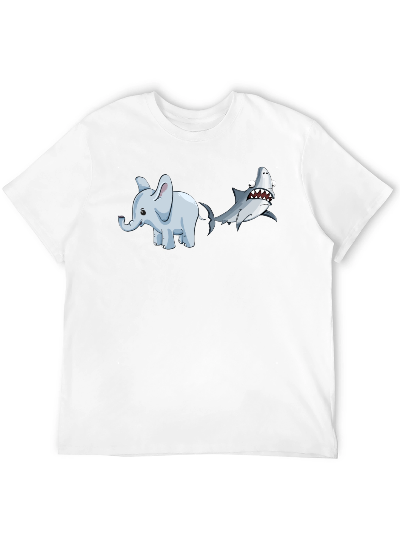 Elephant Shark T-Shirt - Humorous Animal Graphic Tee