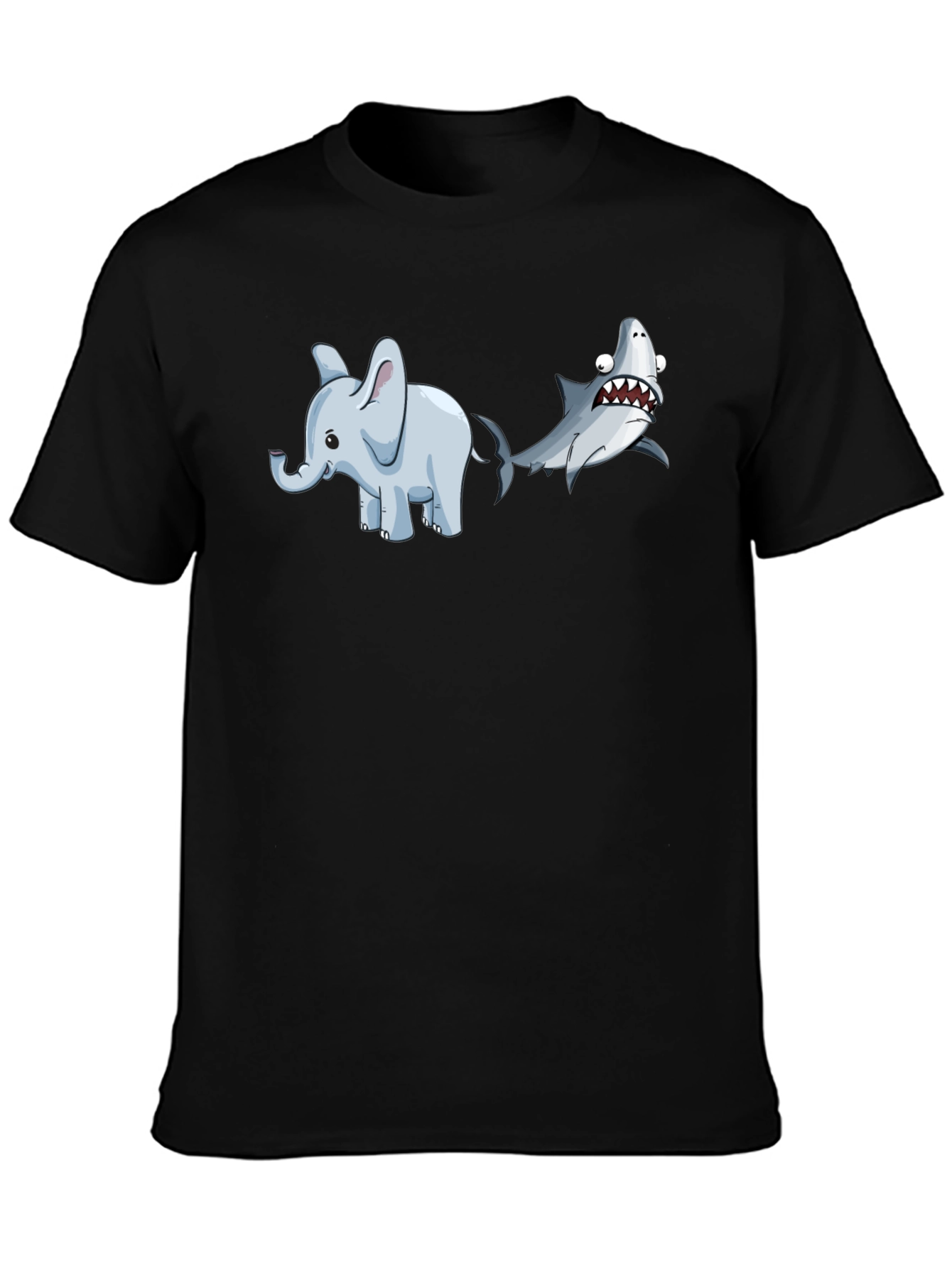 Elephant Shark T-Shirt - Humorous Animal Graphic Tee