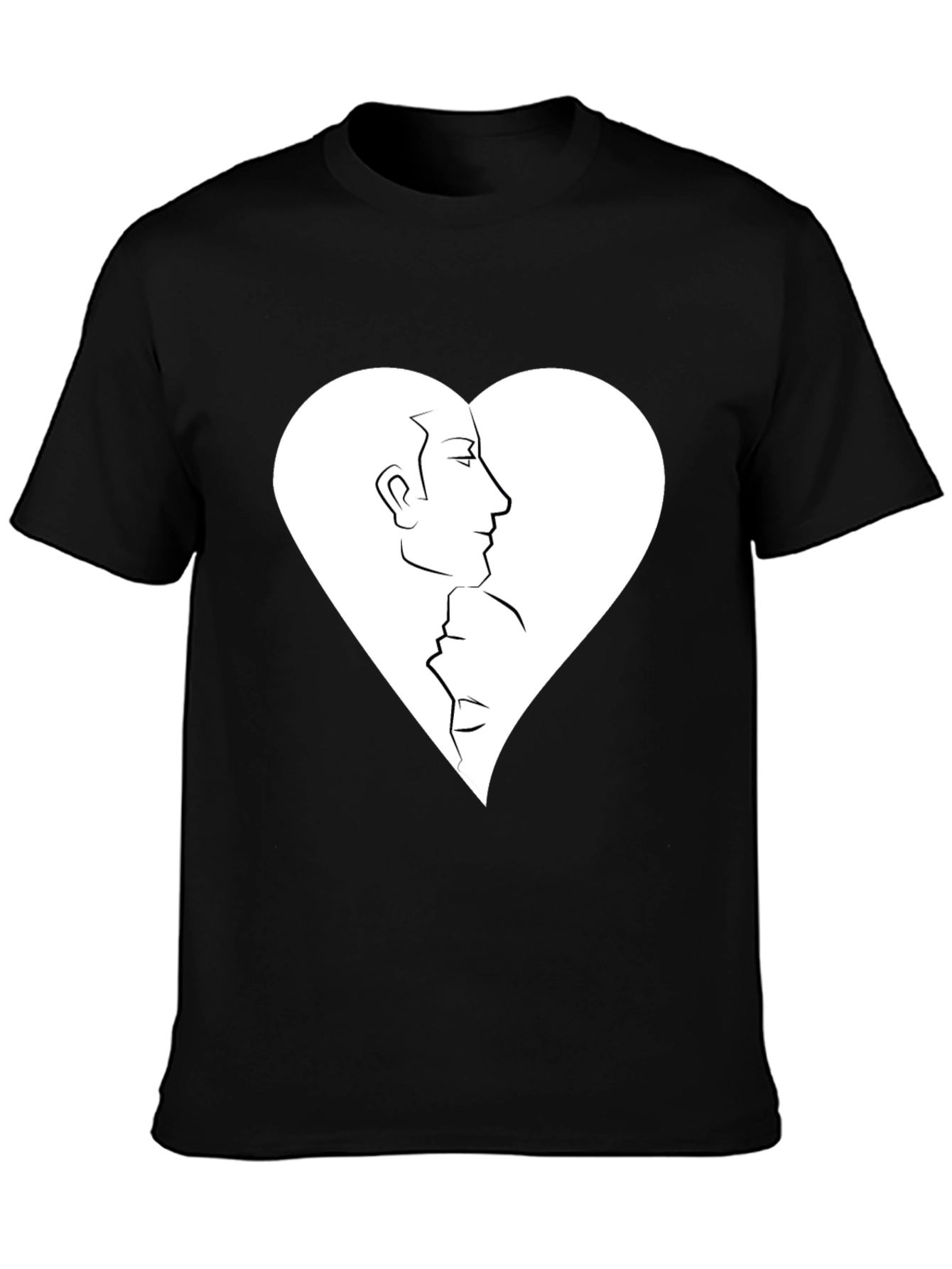 Heart Faces Graphic Tee - Black Casual Shirt