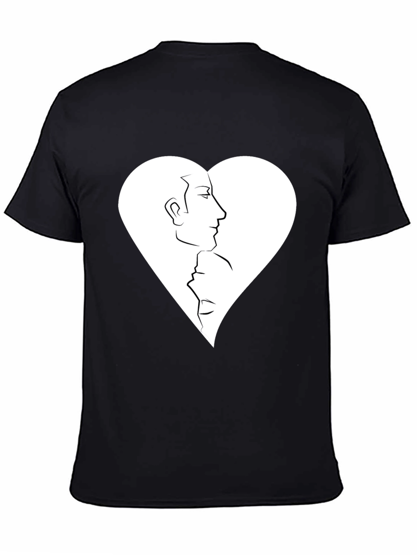Heart Faces Graphic Tee - Black Casual Shirt