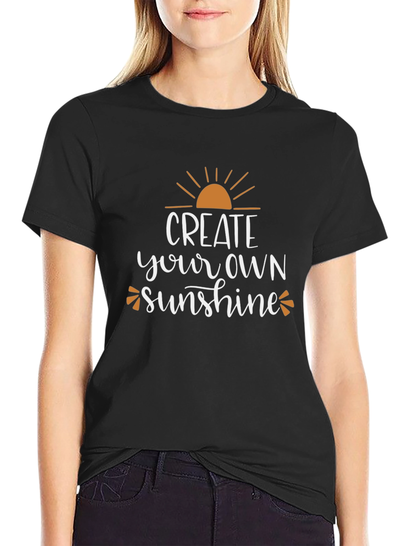 Create Your Own Sunshine Black Graphic Tee