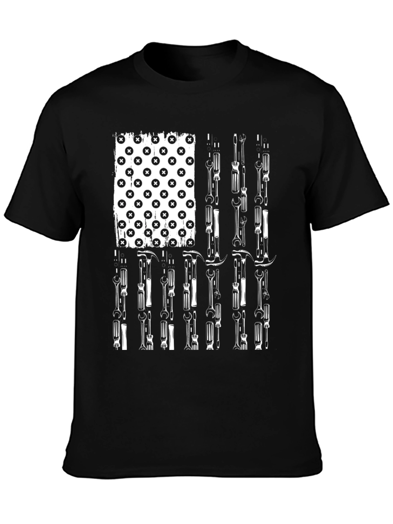 American Flag Mechanic Tools T-Shirt