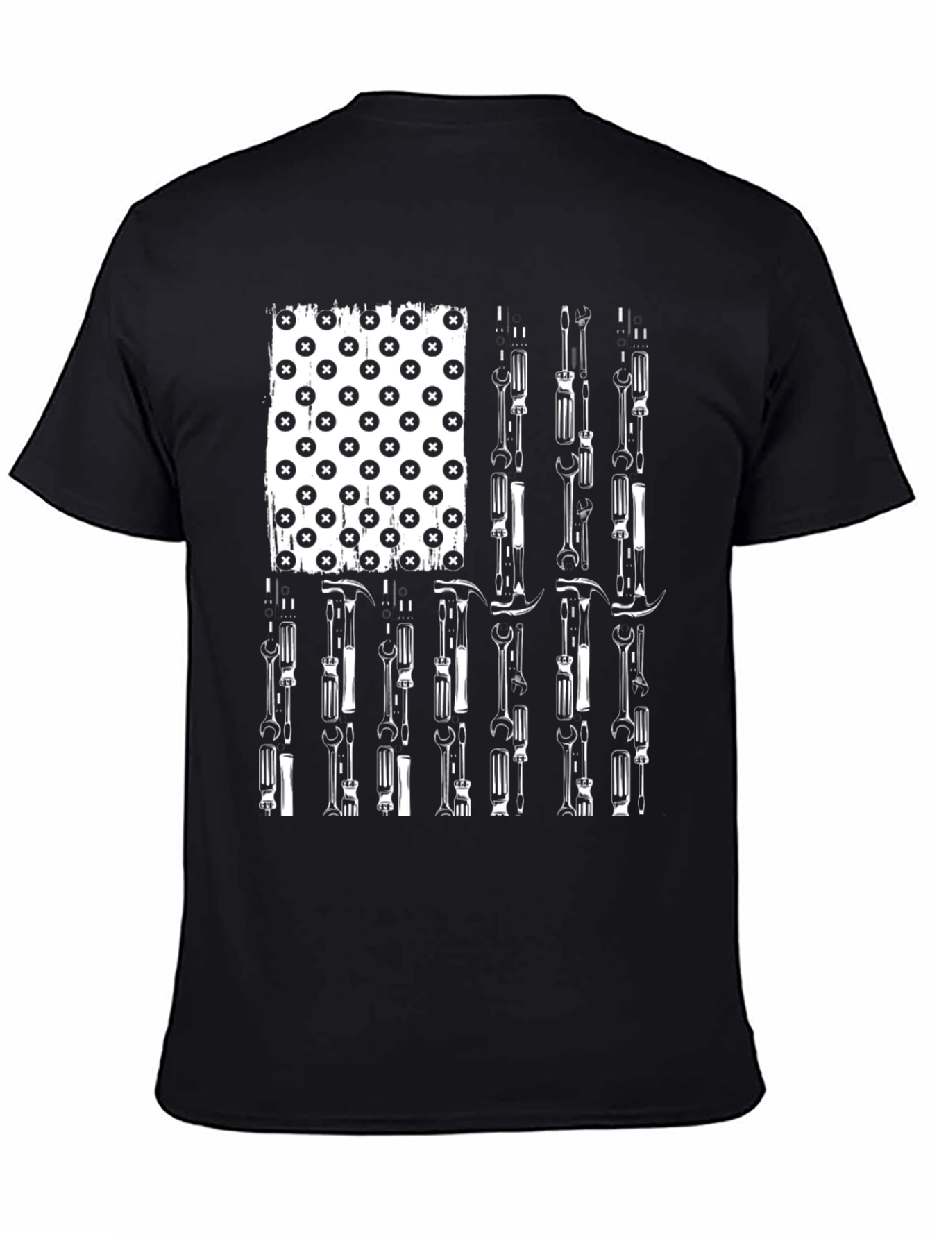 American Flag Mechanic Tools T-Shirt