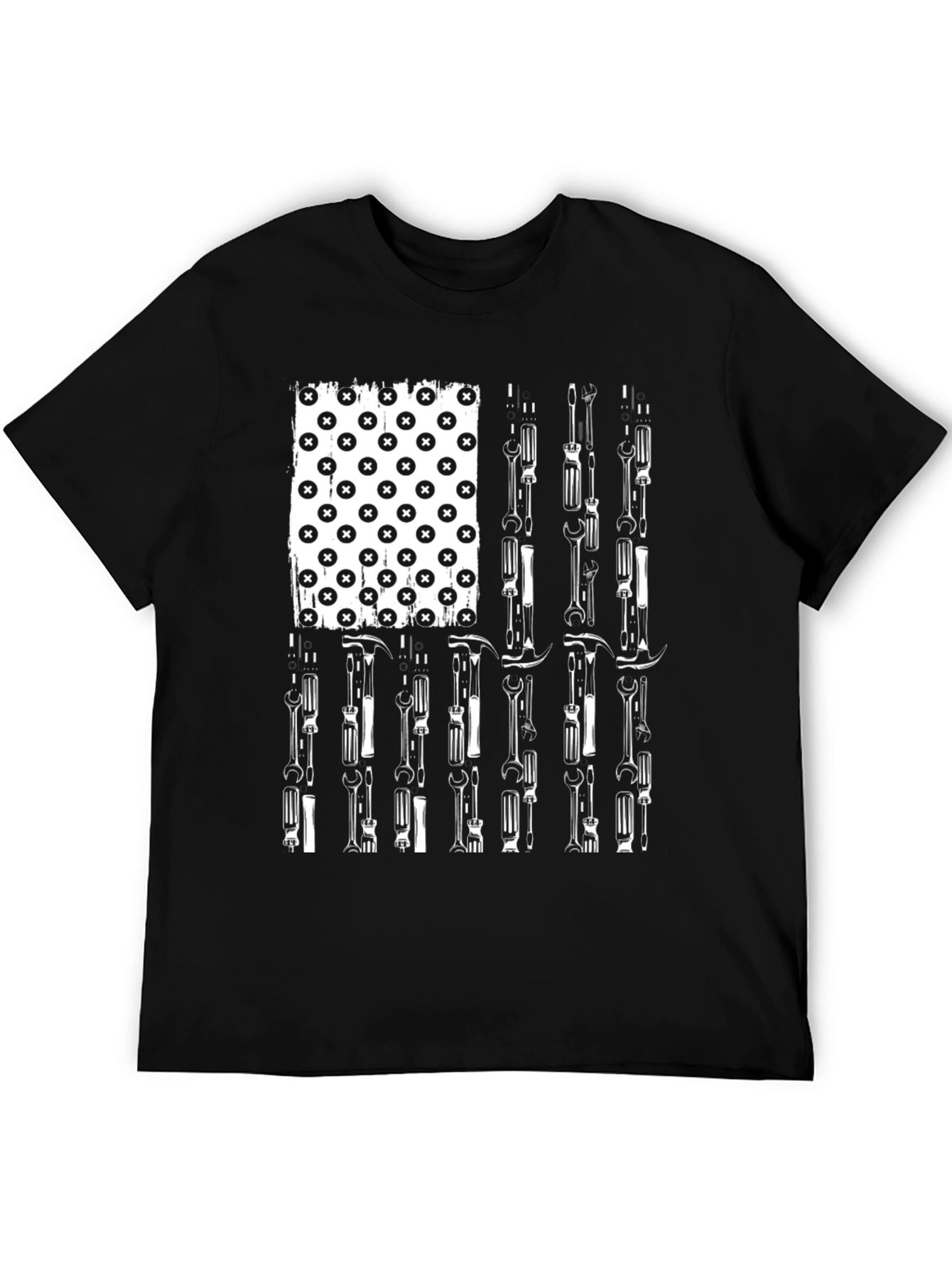 American Flag Mechanic Tools T-Shirt