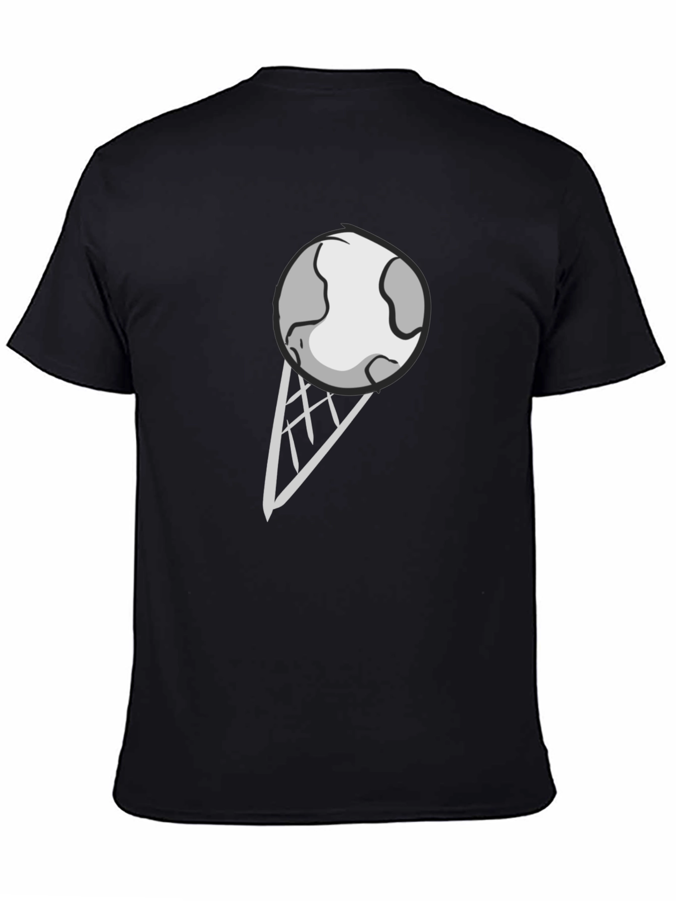 Earth Ice Cream Cone Graphic T-Shirt
