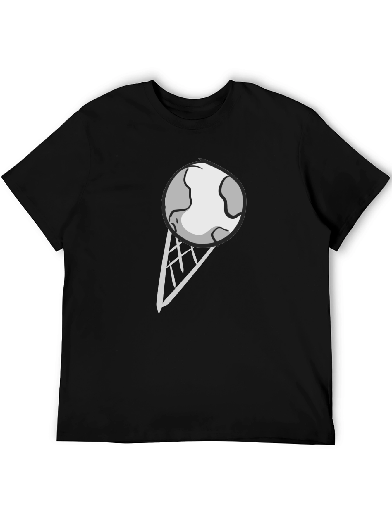 Earth Ice Cream Cone Graphic T-Shirt