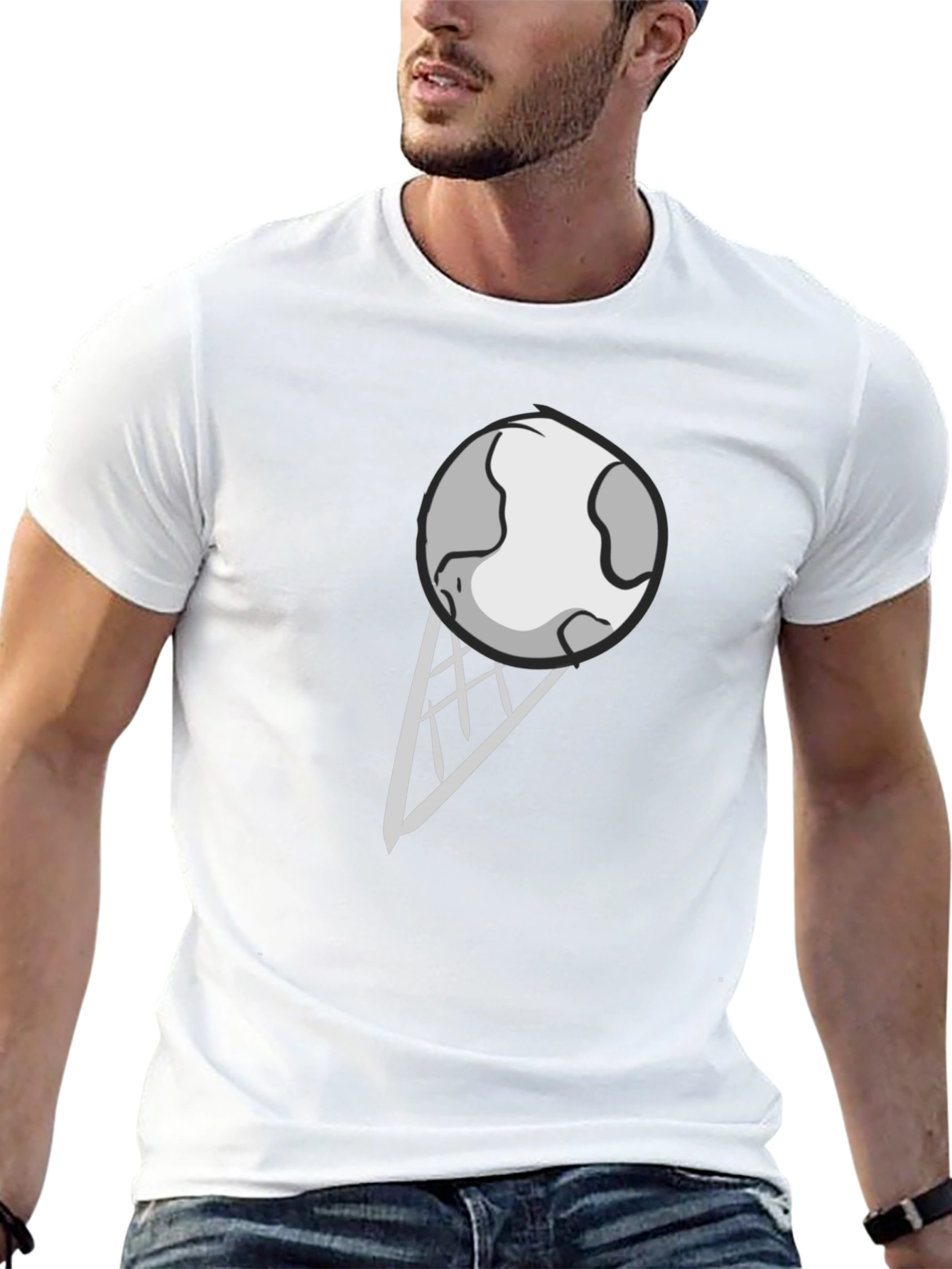 Earth Ice Cream Cone Graphic T-Shirt