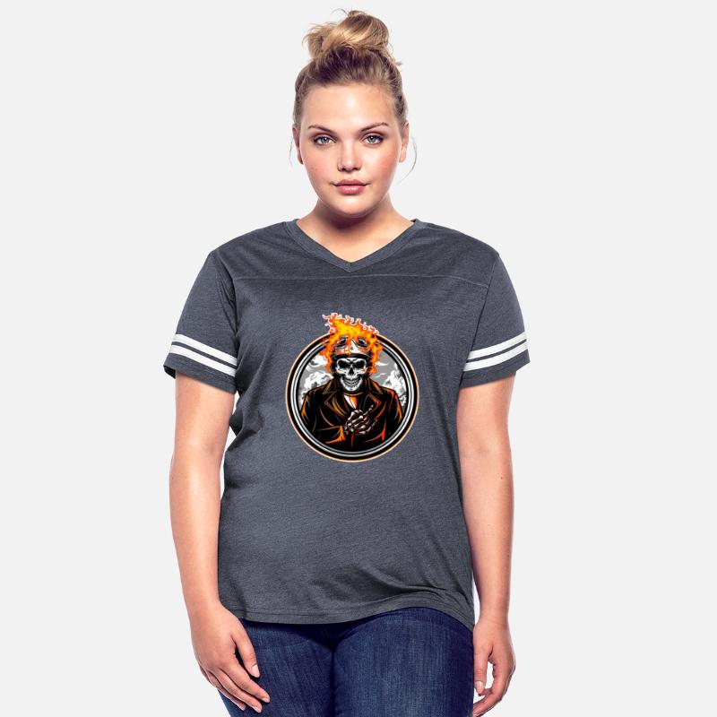 Biker Skeleton Fire Flames Motorcyclist Biking