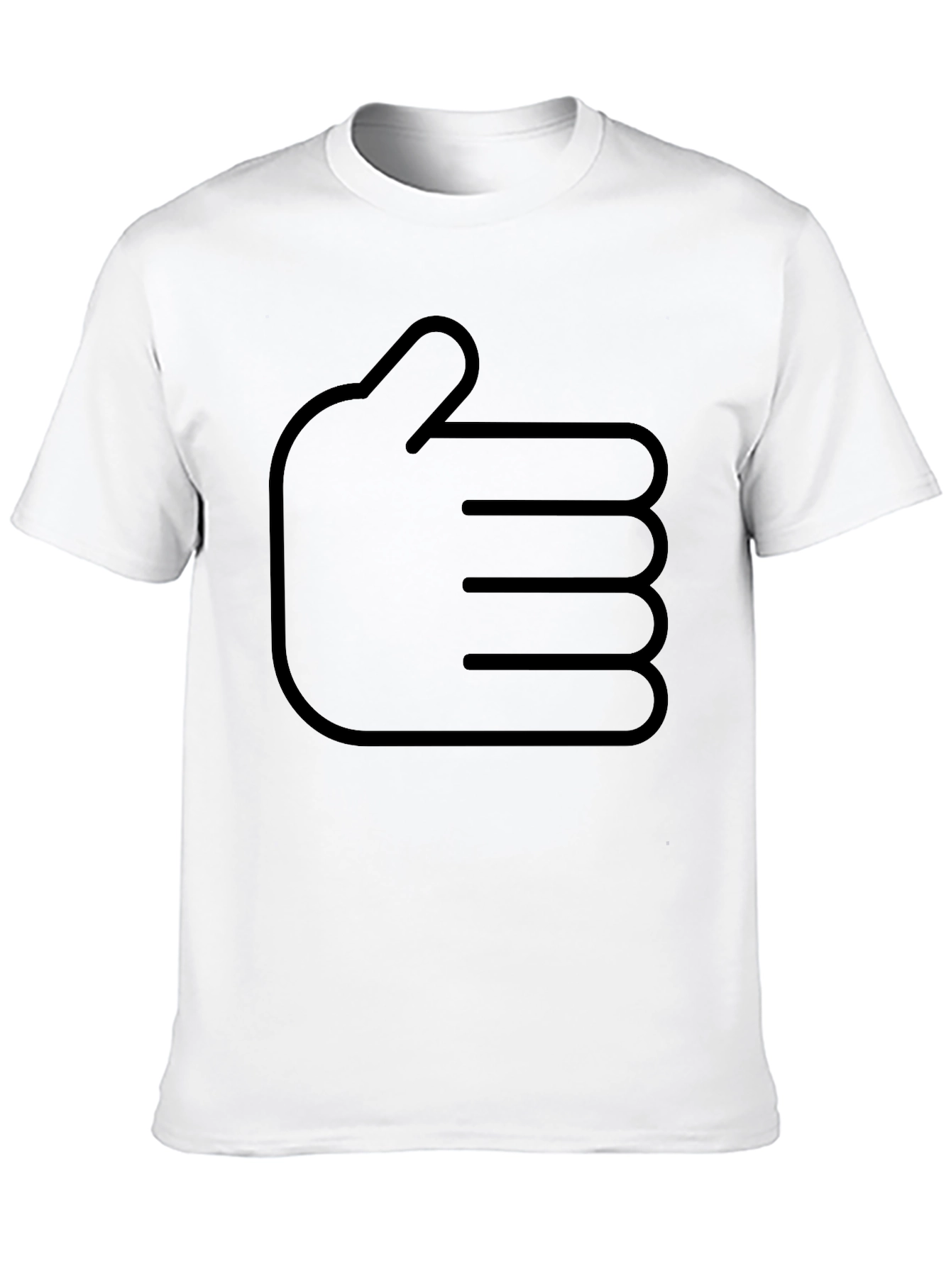 Thumbs Up Black Graphic Tee - Modern Casual Style