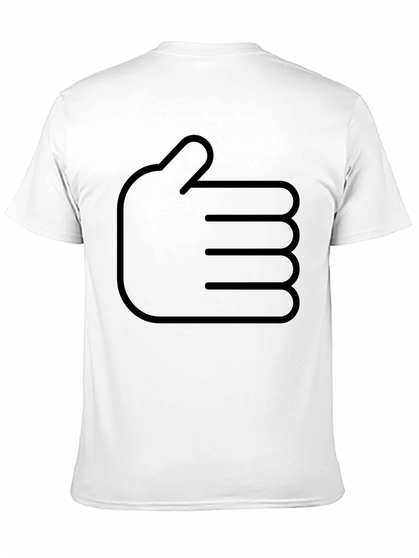 Thumbs Up Black Graphic Tee - Modern Casual Style