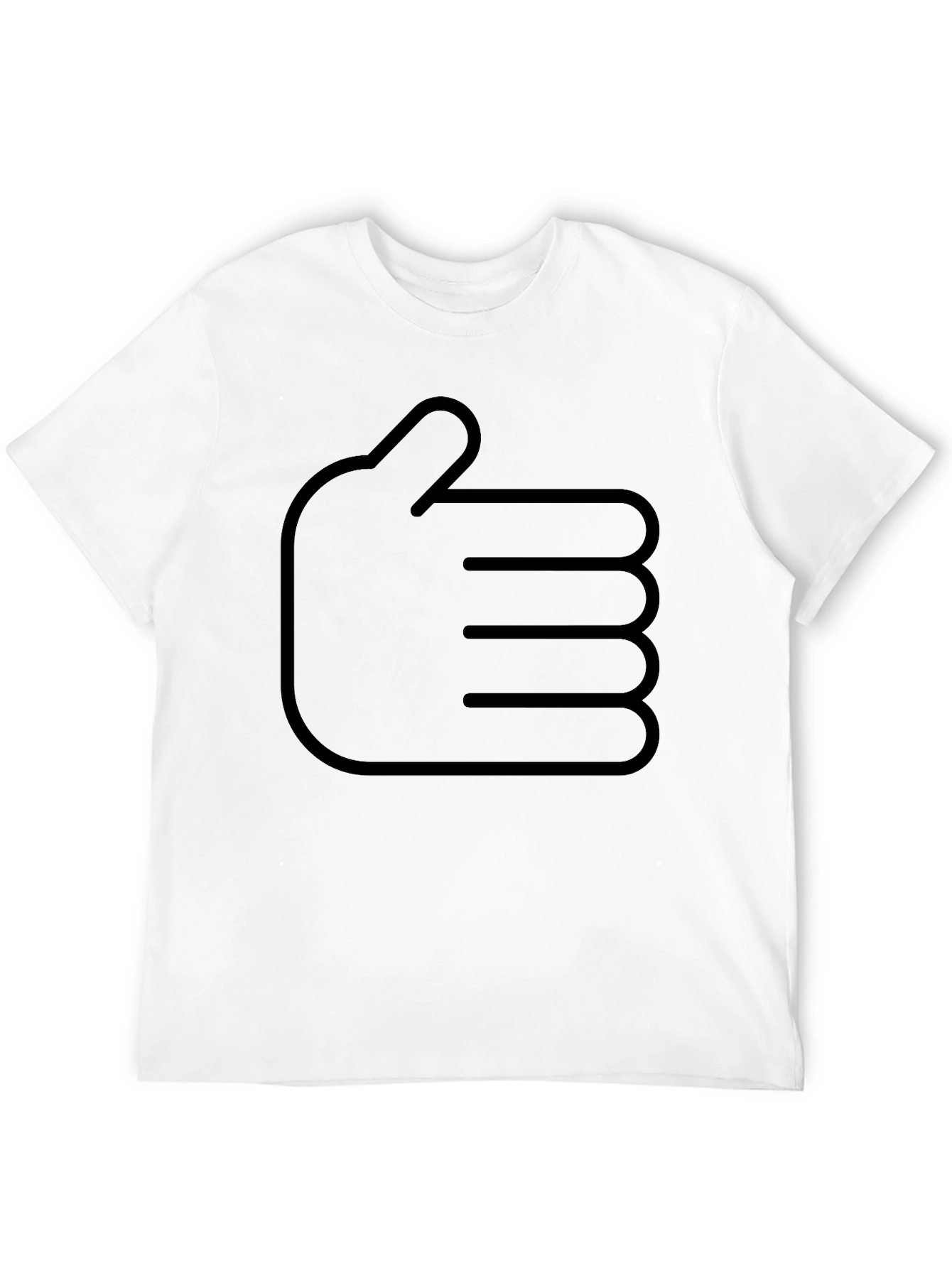 Thumbs Up Black Graphic Tee - Modern Casual Style