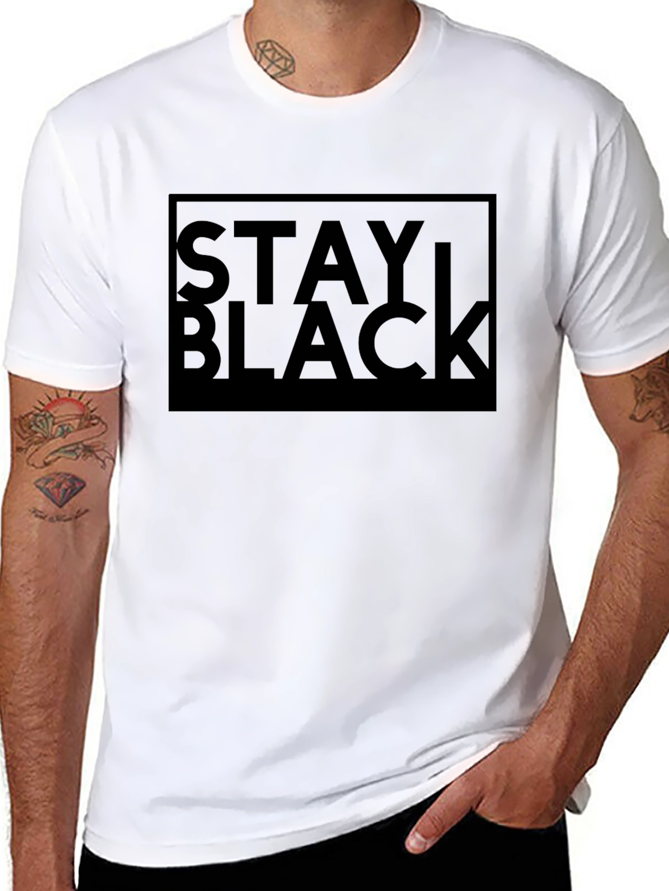 Stay Black T-Shirt - Bold Statement Tee