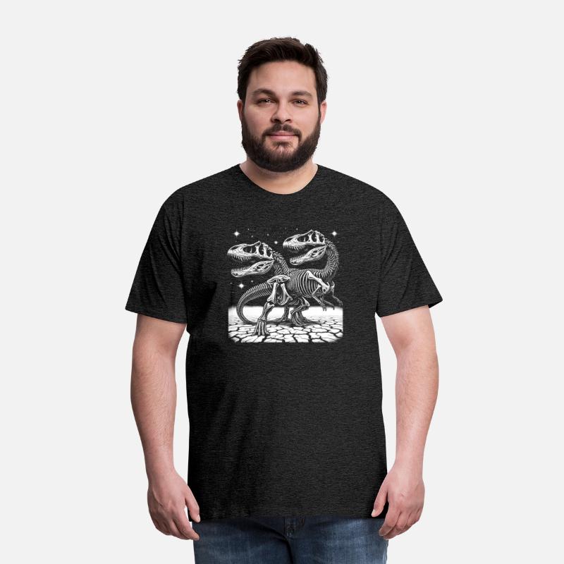 Black and white dinosaur skeletons for dino fans