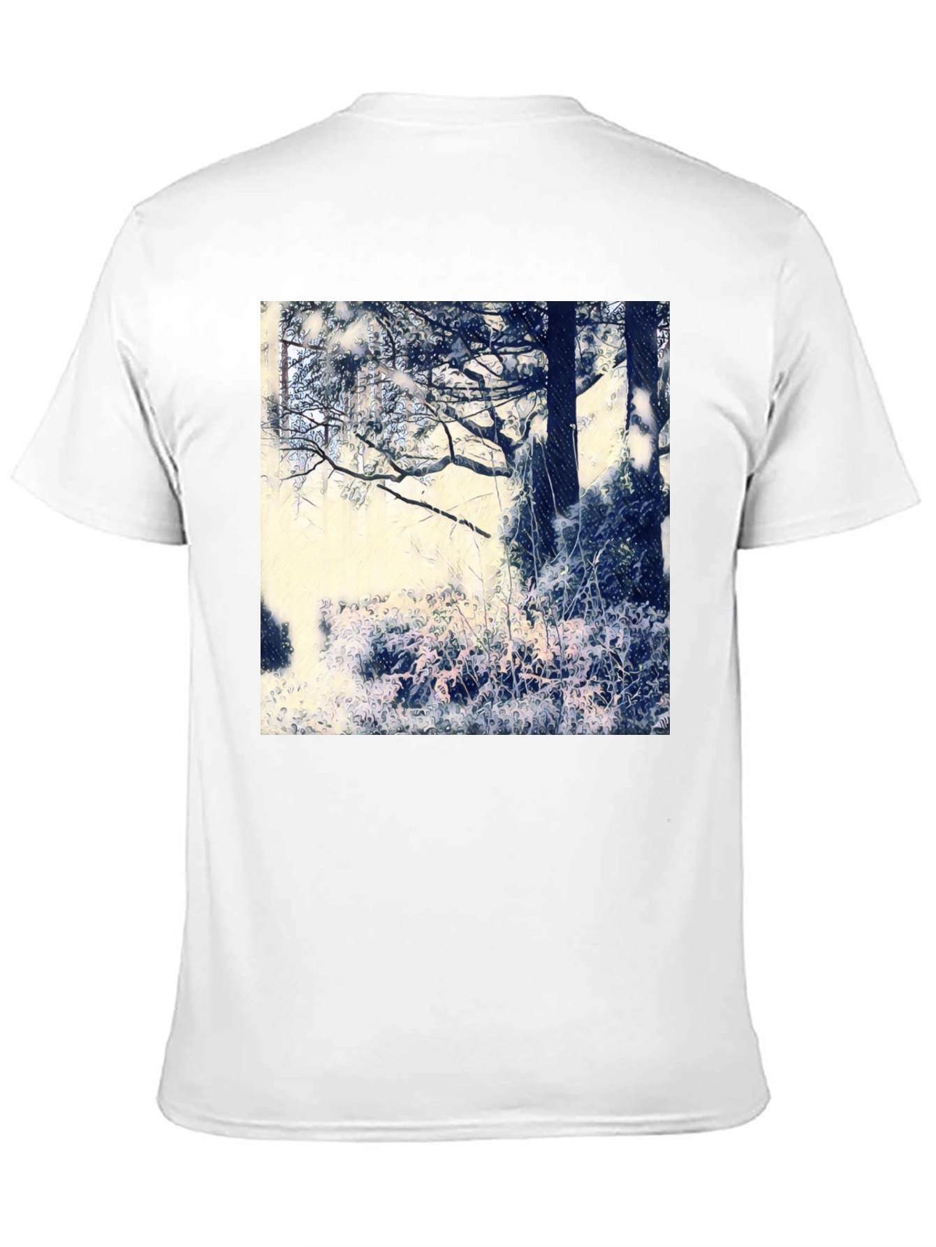 Artistic Nature Scene Black T-Shirt