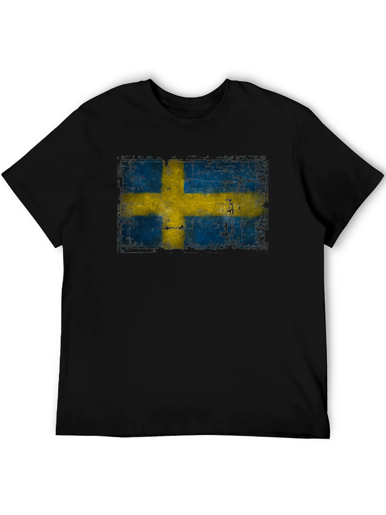 Sweden Flag T-Shirt - Distressed Graphic Tee