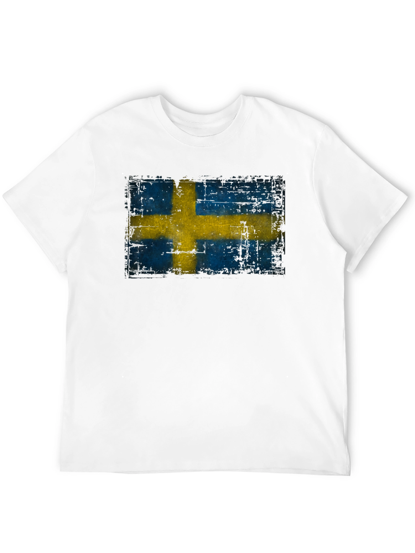 Sweden Flag T-Shirt - Distressed Graphic Tee