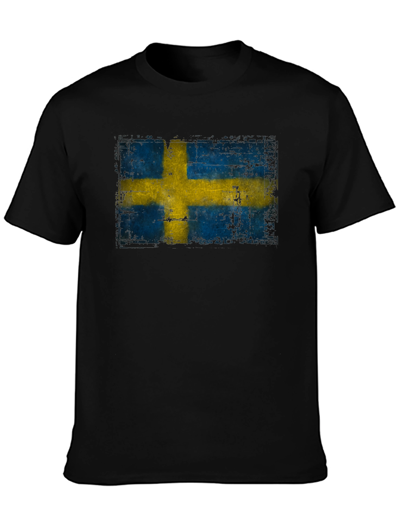 Sweden Flag T-Shirt - Distressed Graphic Tee