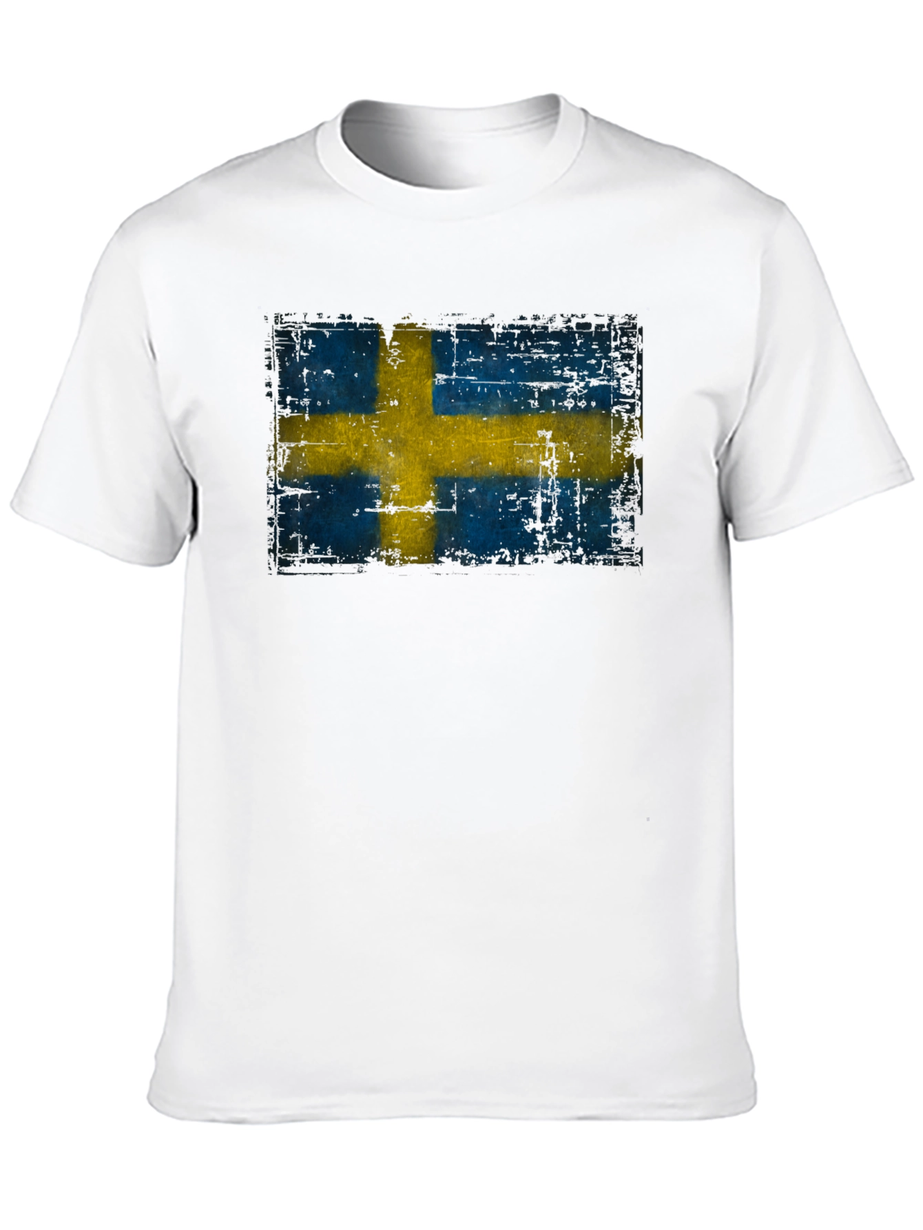 Sweden Flag T-Shirt - Distressed Graphic Tee