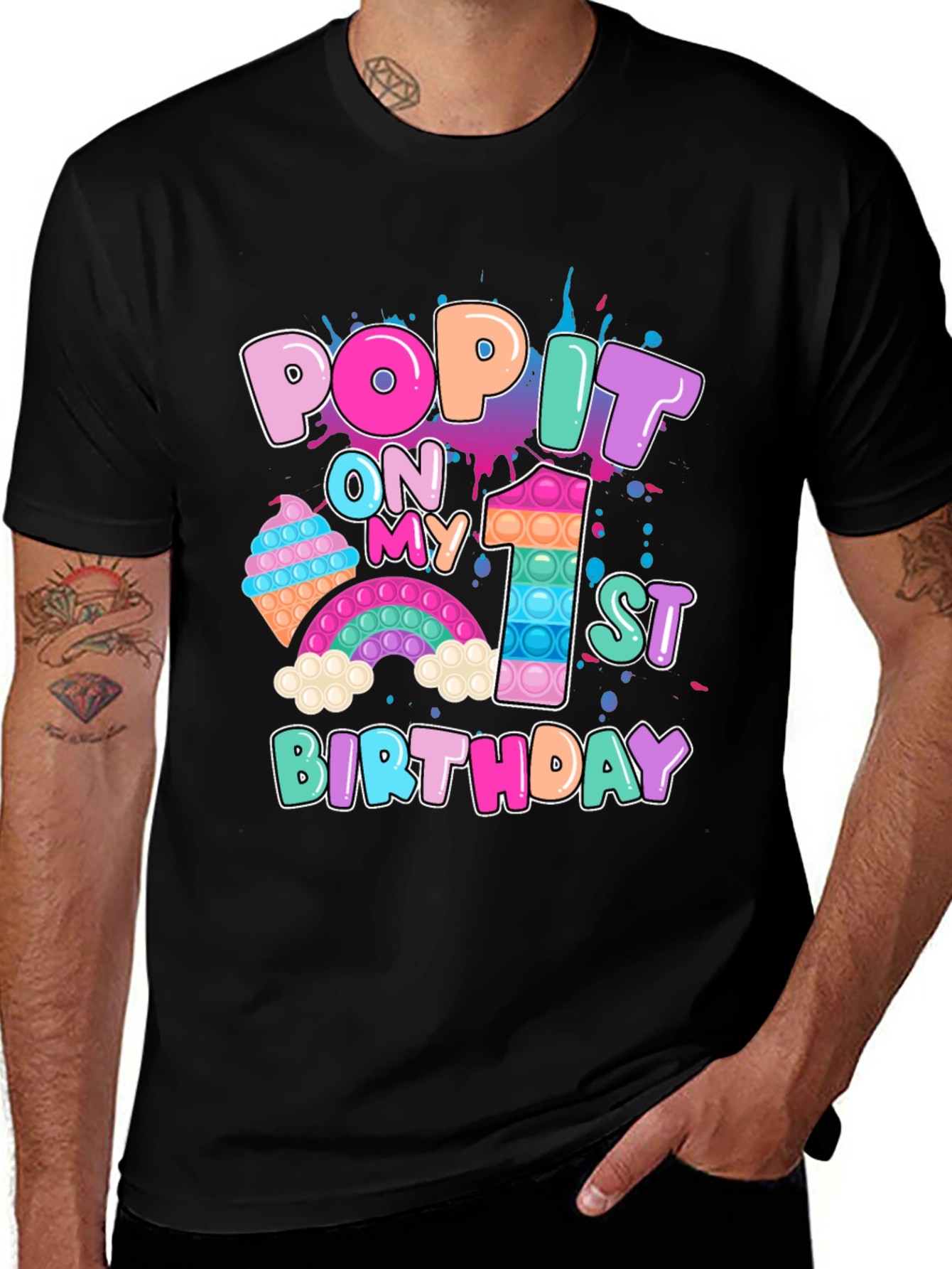 Pop It 1st Birthday T-Shirt