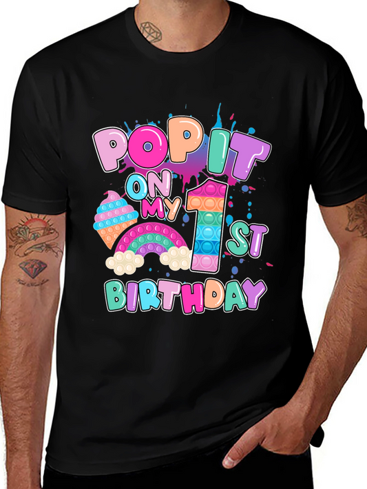 Pop It 1st Birthday T-Shirt