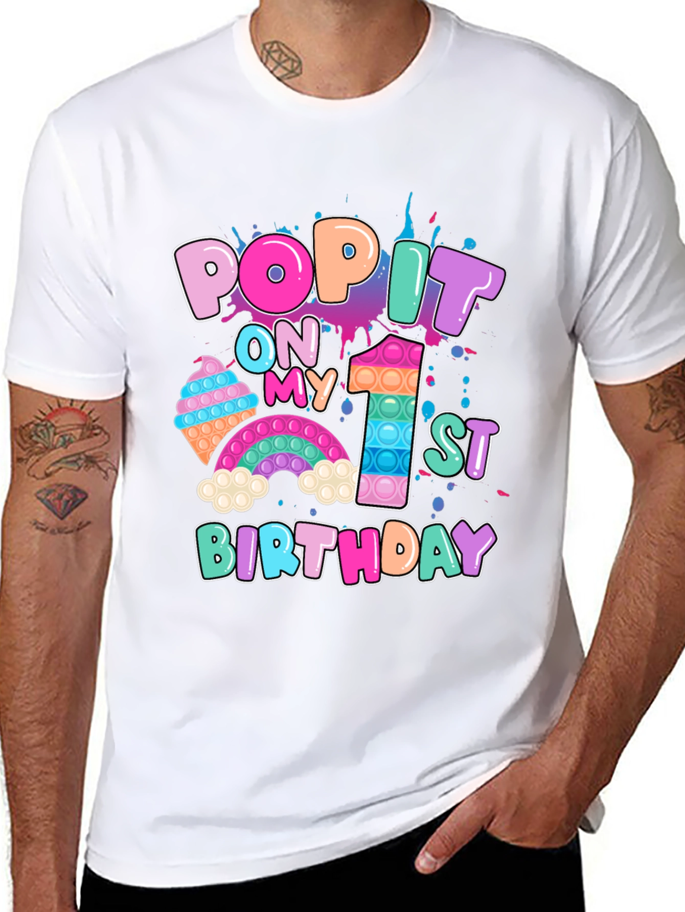 Pop It 1st Birthday T-Shirt